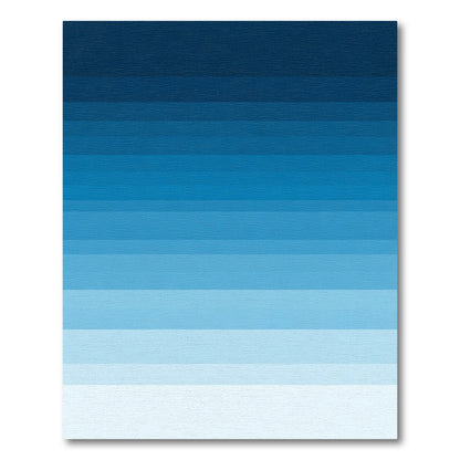 Blue Ombre Layered Horizon Rug