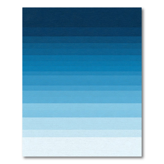 Blue Ombre Layered Horizon Rug
