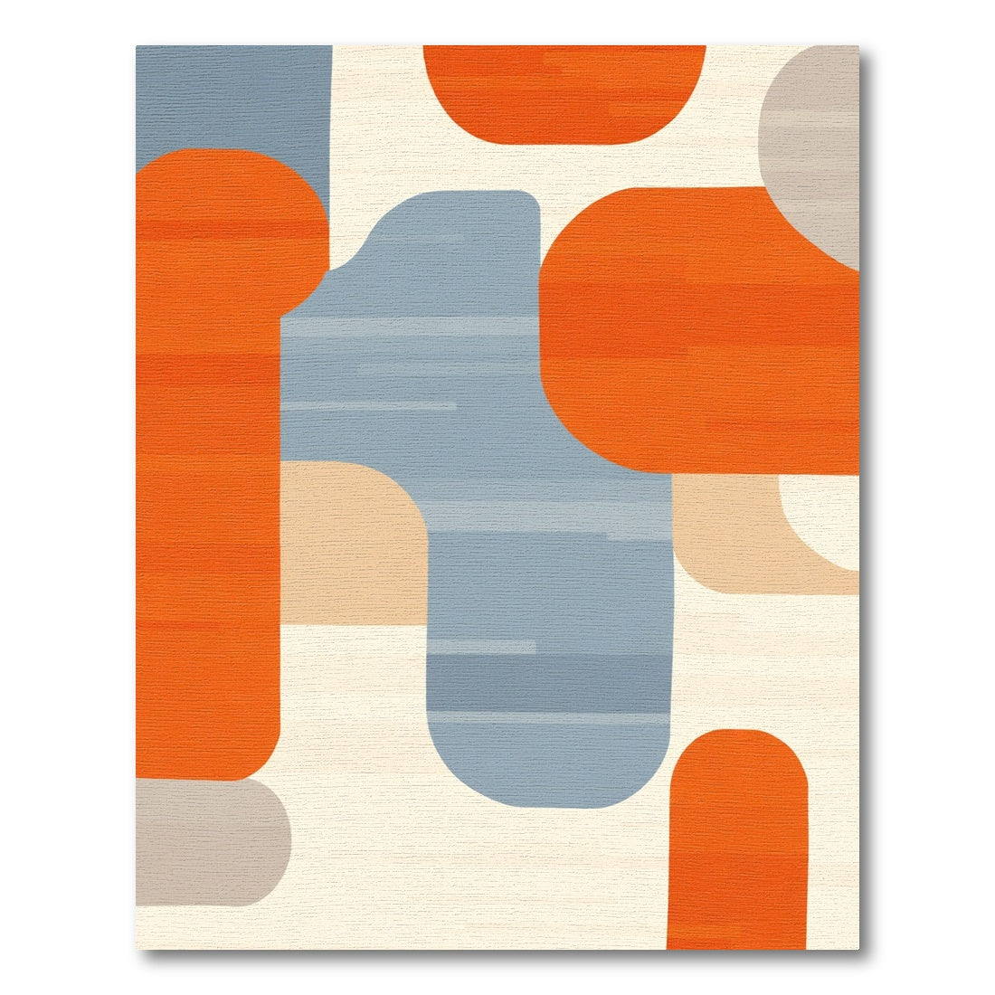 Modern Geometric Color Block Rug