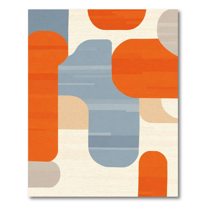 Modern Geometric Color Block Rug
