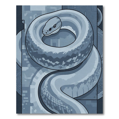 Serpentine Slate Geometric Serpent Rug