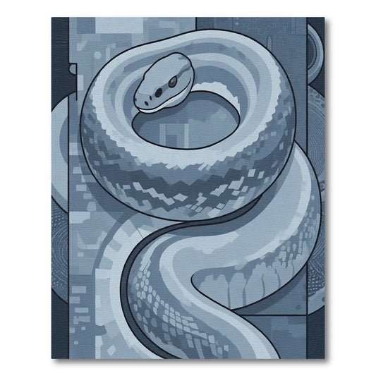 Serpentine Slate Geometric Serpent Rug