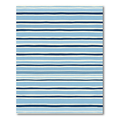 Ocean Breeze Striped Canvas Rug