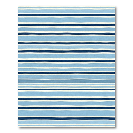 Ocean Breeze Striped Canvas Rug