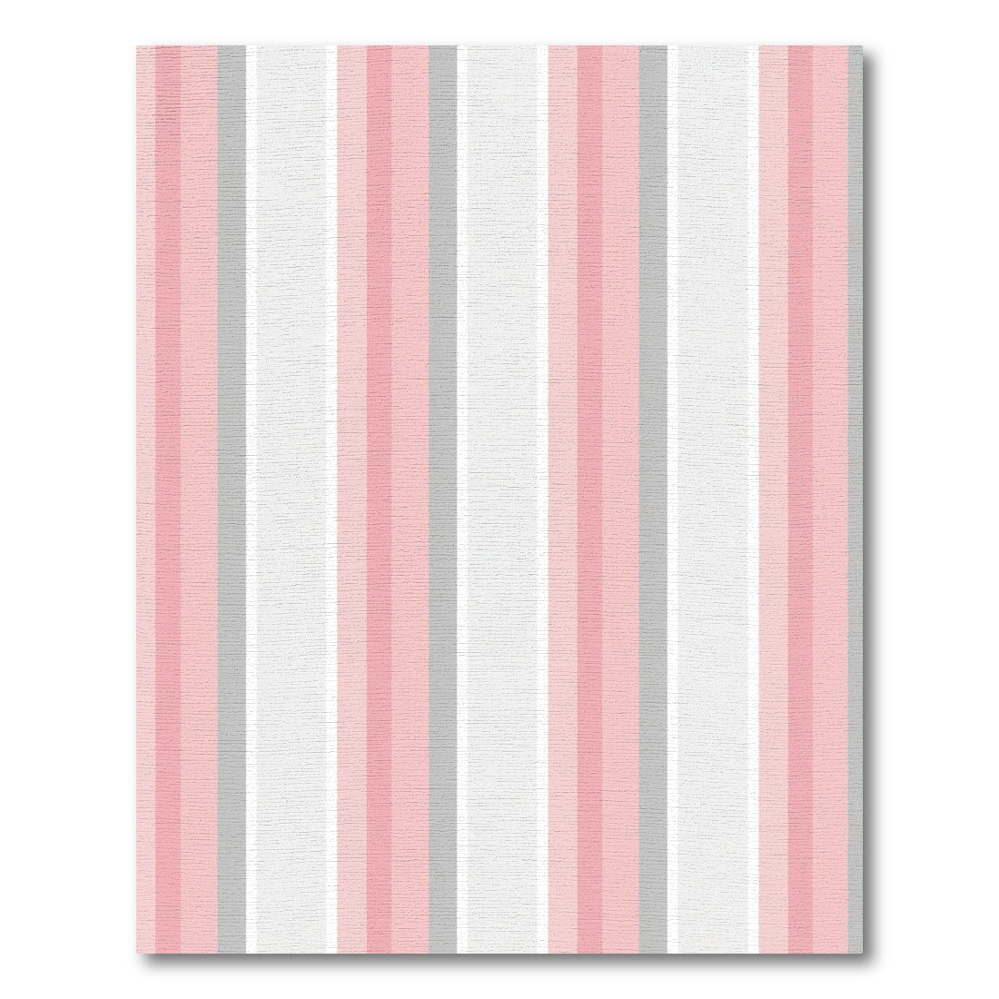 Soft Pastel Pink Gray Stripe Rug