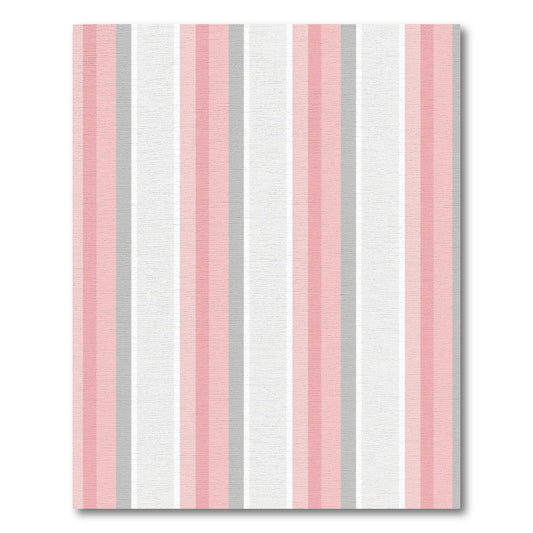 Soft Pastel Pink Gray Stripe Rug