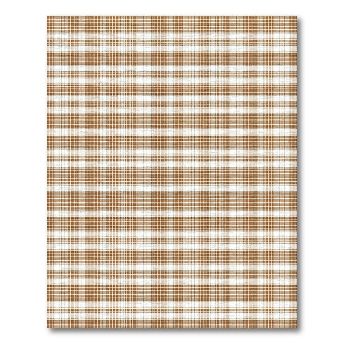 Brown Checkered Area Rug