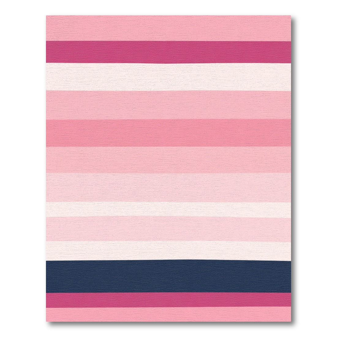 Pink Navy Stripe Gradient Rug