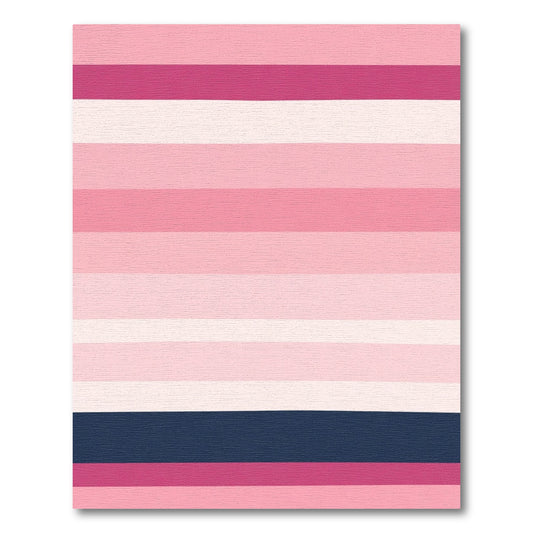 Pink Navy Stripe Gradient Rug