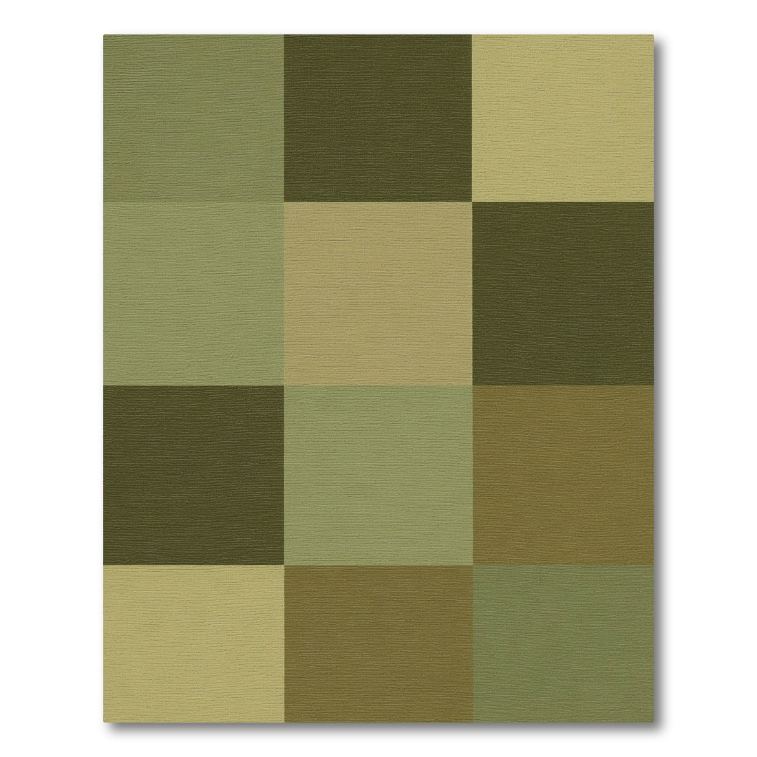 Earthy Camouflage Squares Rug