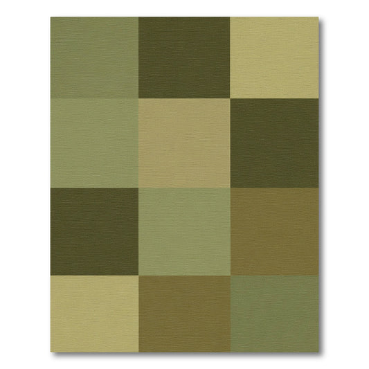 Earthy Camouflage Squares Rug
