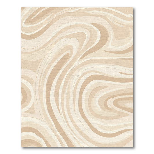 Neutral Swirl Wood Grain Rug