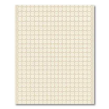 Classic Beige Geometric Octagon Rug