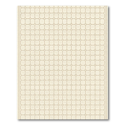 Classic Beige Geometric Octagon Rug