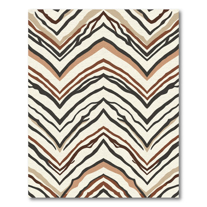 Earthy Zigzag Animal Stripe Rug