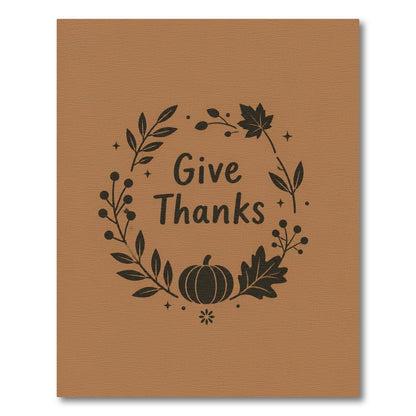 Give Thanks Pumpkin Wreath Area Rug