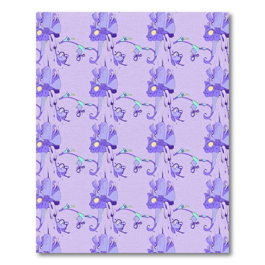 Whimsical Purple Floral Branch Rug