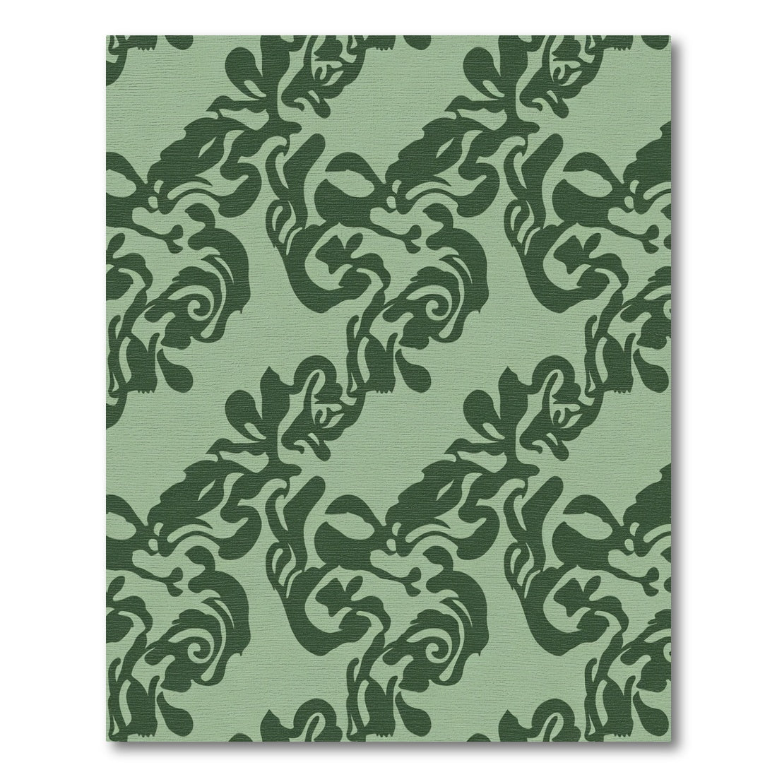 Tender Green Abstract Swirl Rug
