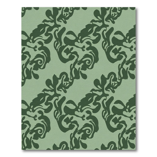Tender Green Abstract Swirl Rug