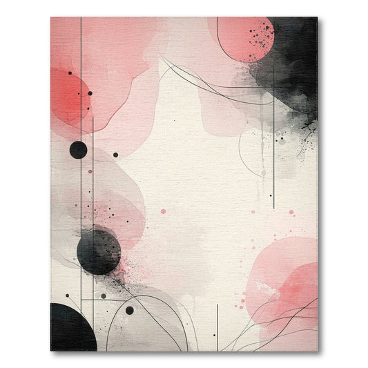 Abstract Area Pink Abstract Splatter Area Rug