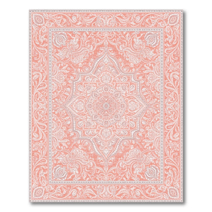Pink Persian Medallion Area Rug