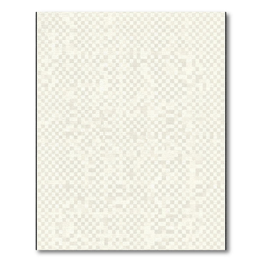 Cream Ecru Textured Contemporary Square Rug