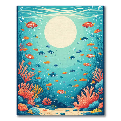 Ocean Coral Fish Washable Area Rug