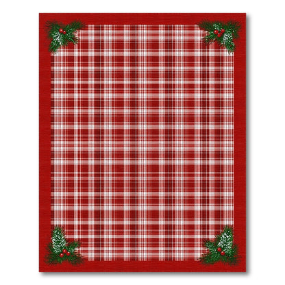 Red Plaid Holly Area Rug