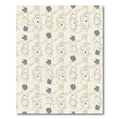 Pale Cream Abstract Vertical Brushstrokes Rug
