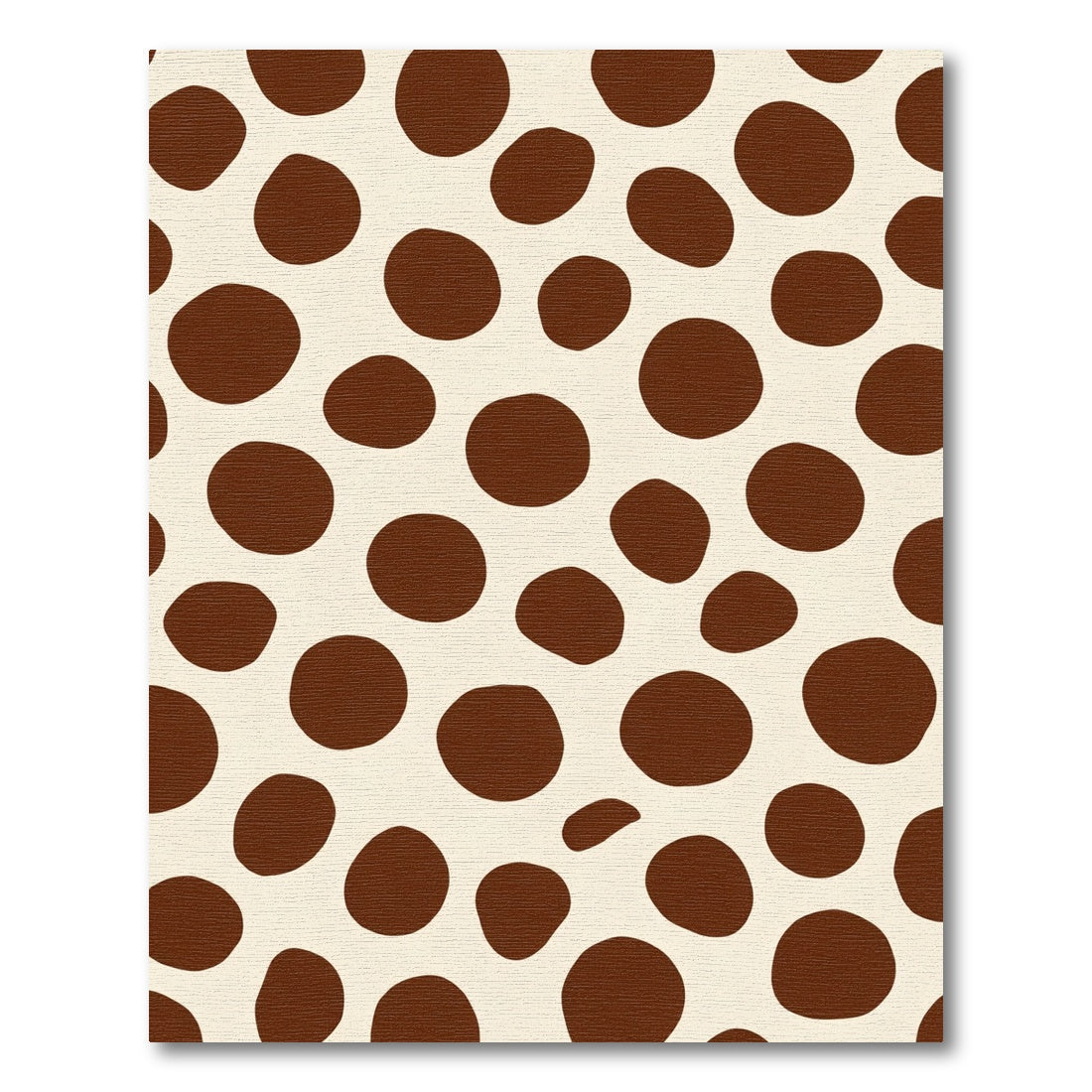 Brown Spotted Cream Dot Rug