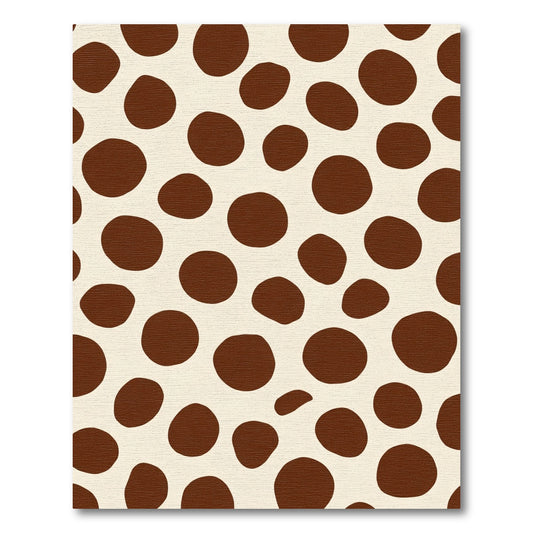 Brown Spotted Cream Dot Rug