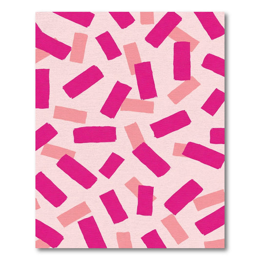 Pink Brushstroke Confetti Abstract Rug