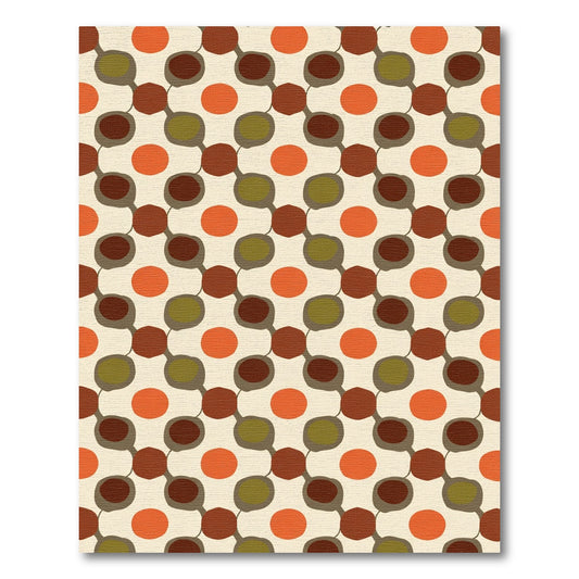 Mid Century Modern Dot Chain Rug