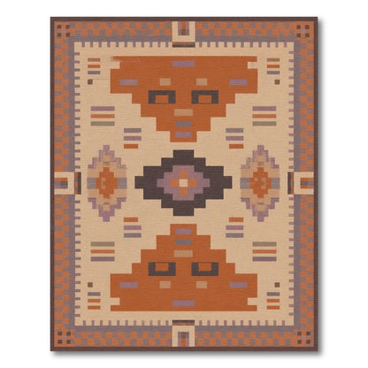 Orange Heritage Tribal Area Rug