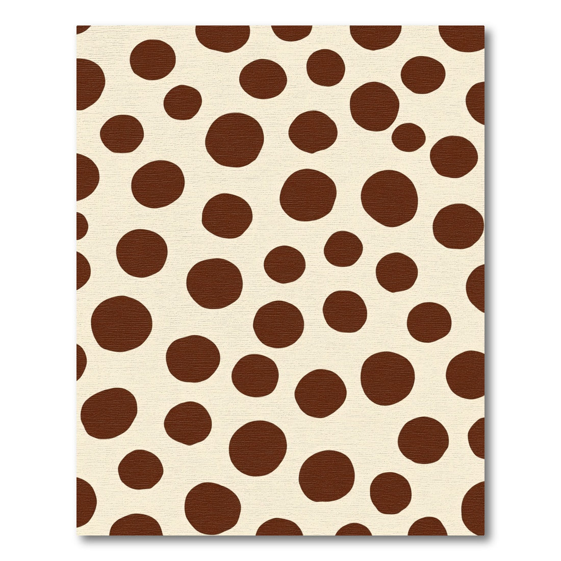 Cream Brown Polka Dot Scatter Rug