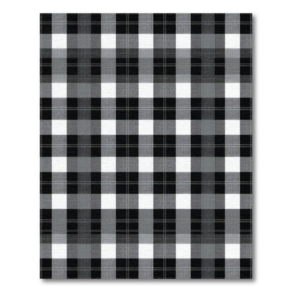Geometric Modern Black White Checkered Geometric Rug