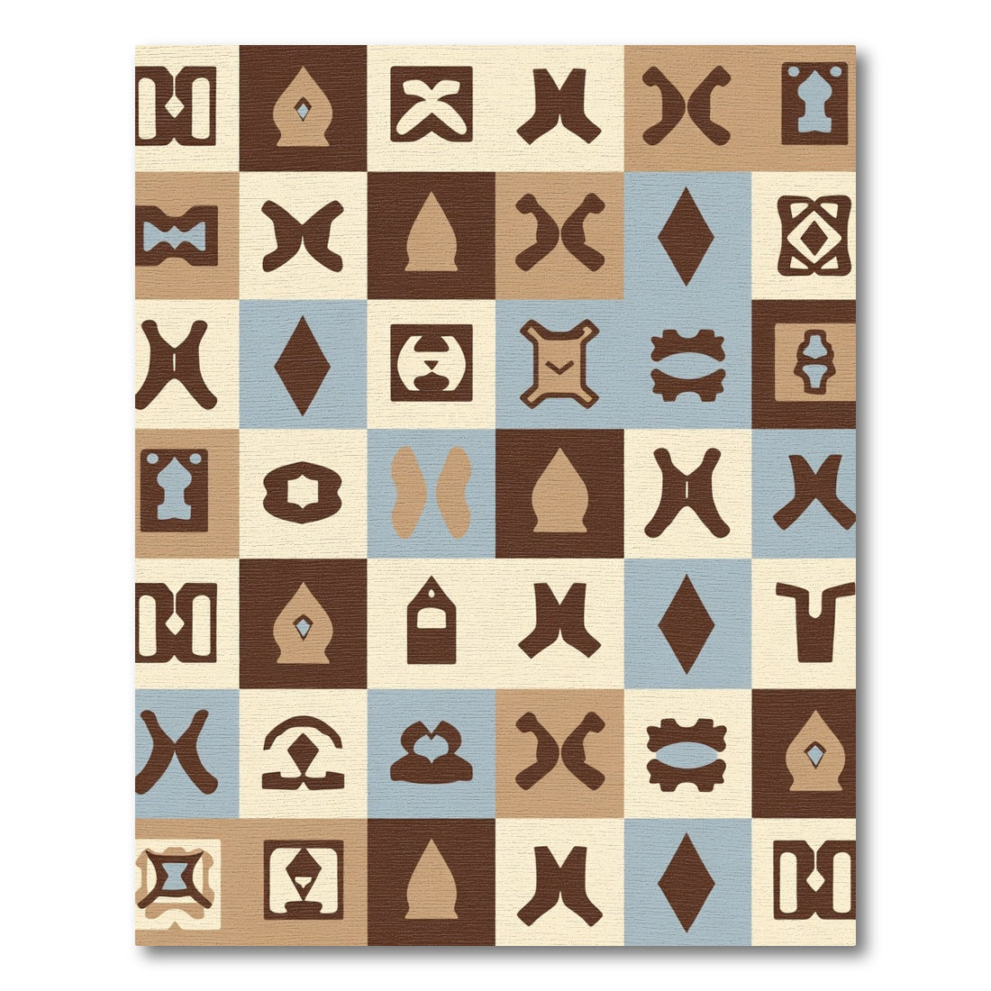 Geometric Earth Town Abstract Shapes Rug
