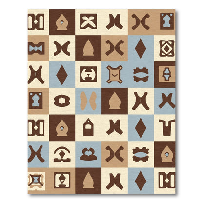 Geometric Earth Town Abstract Shapes Rug