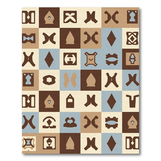 Geometric Earth Town Abstract Shapes Rug