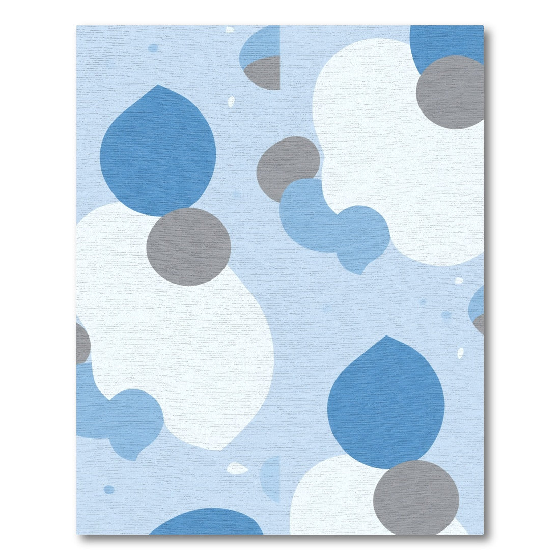 Serene Blue Blob Abstract Rug
