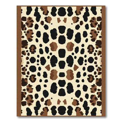 Bold Leopard Spots Cream Brown Rug
