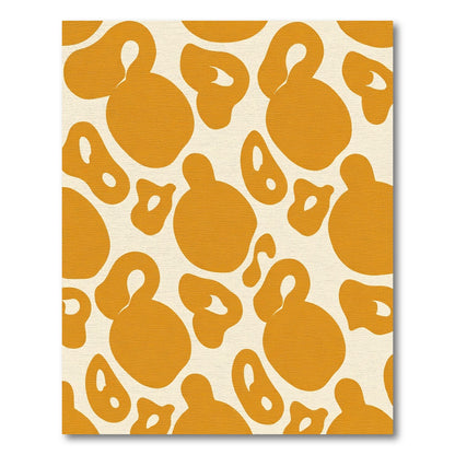 Amber Abstract Organic Shapes Rug
