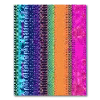 Vibrant Striped Dot Geometric Area Rug