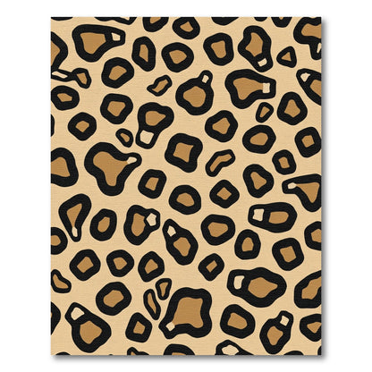 Bold Golden Leopard Spots Area Rug