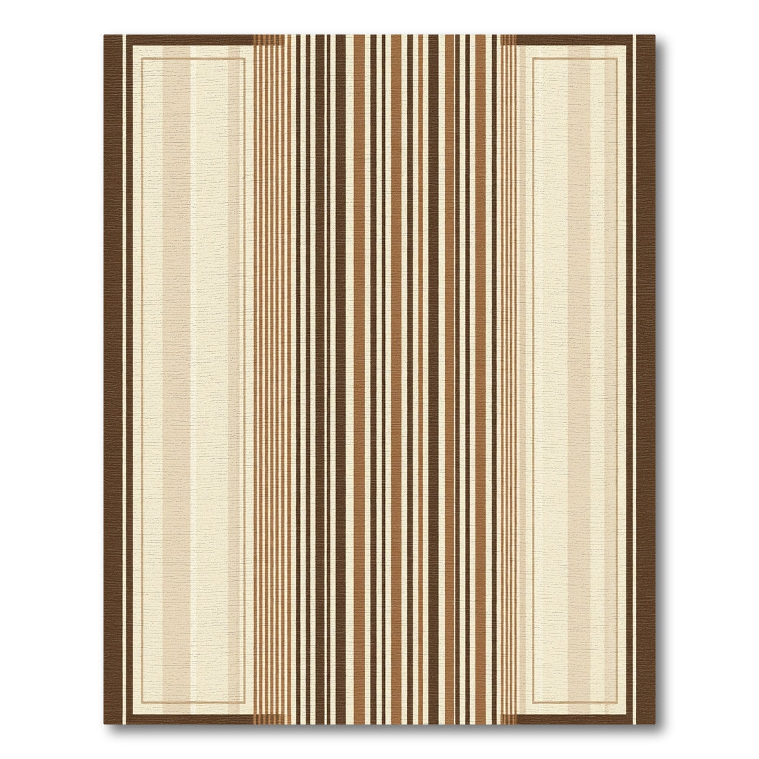 Earthy Tones Vertical Stripe Composition Rug