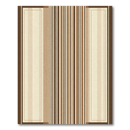 Earthy Tones Vertical Stripe Composition Rug