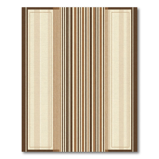 Earthy Tones Vertical Stripe Composition Rug