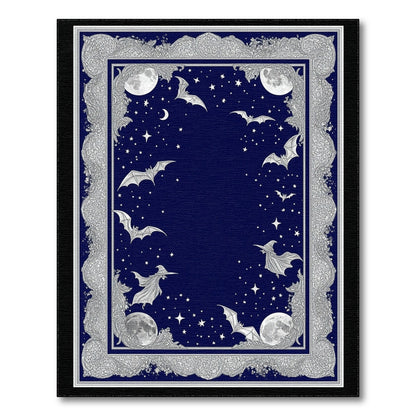 Midnight Witch Bat Celestial Area Rug