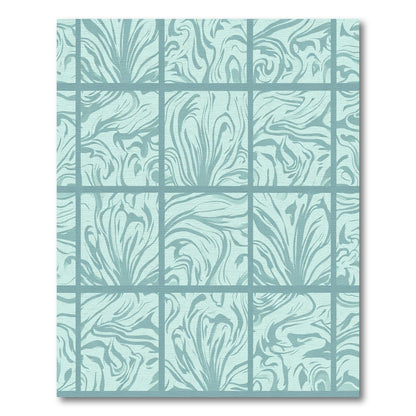 Monochromatic Blue Abstract Swirls Rug