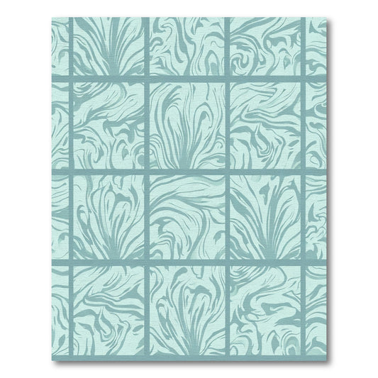 Monochromatic Blue Abstract Swirls Rug